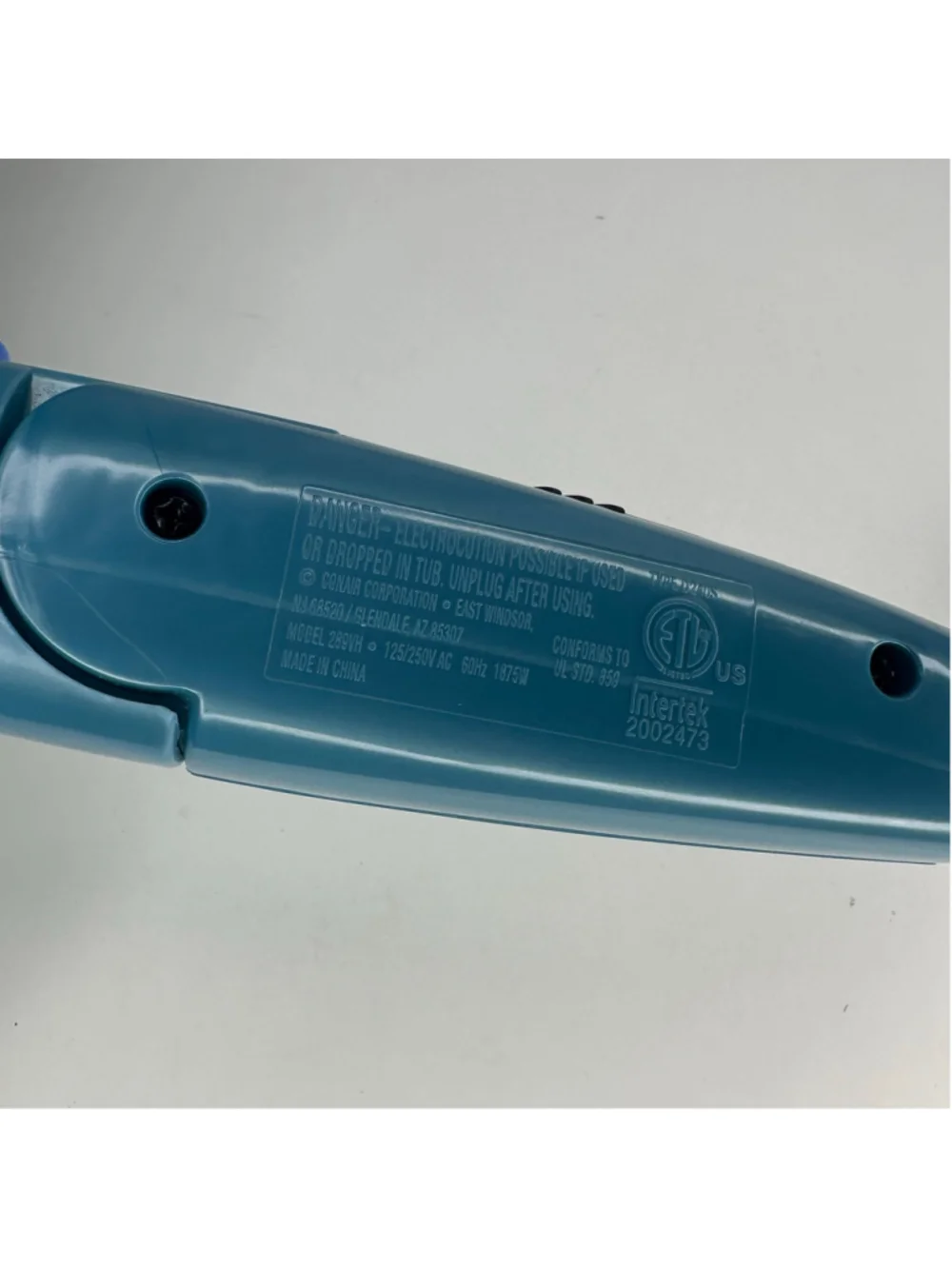 Conair Cord-Keeper 1875W Folding Travel Hair Dryer – Teal Blue (Model 289VH)